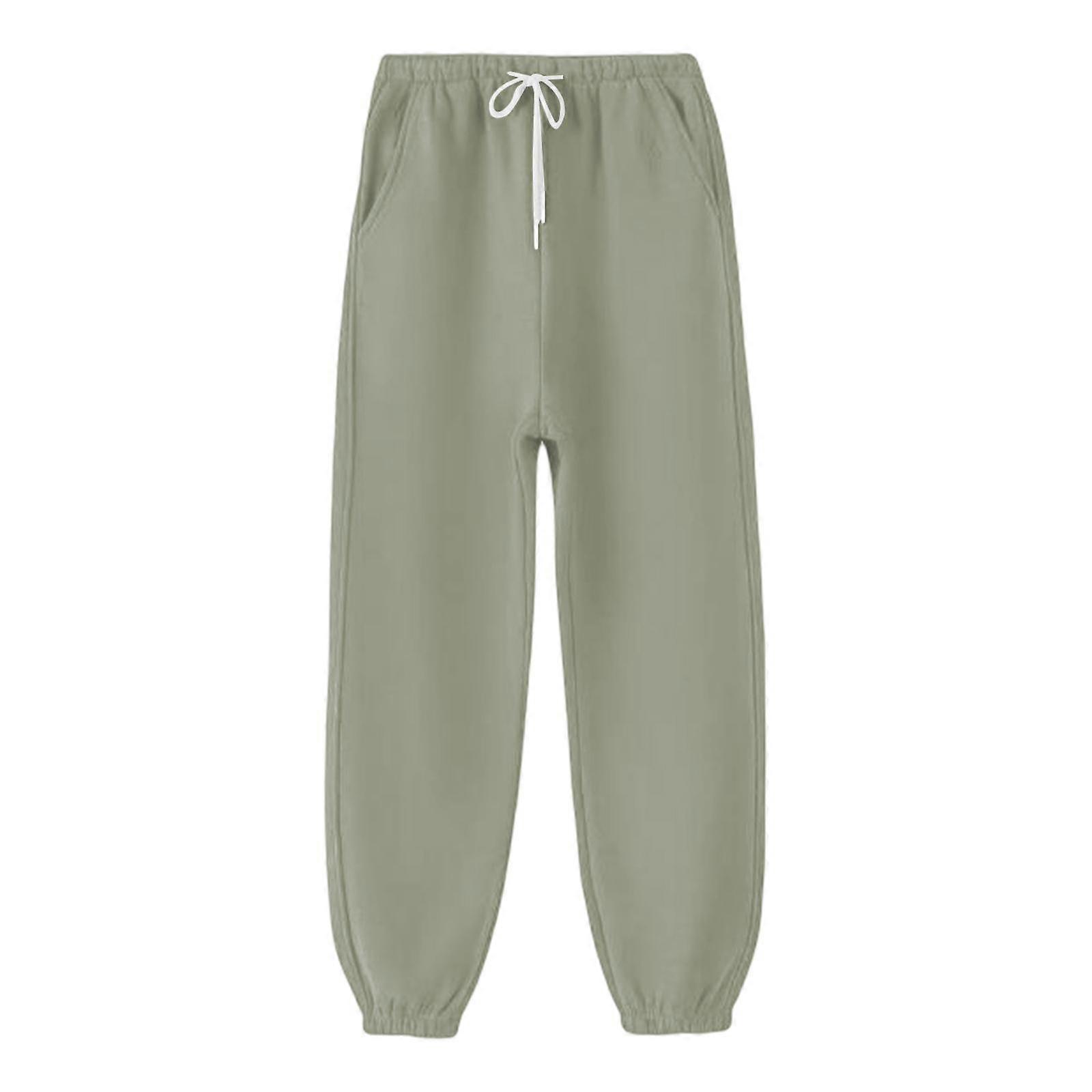 Jogger Pants Plush Lined Sweatpants for Running Fall Spring Small