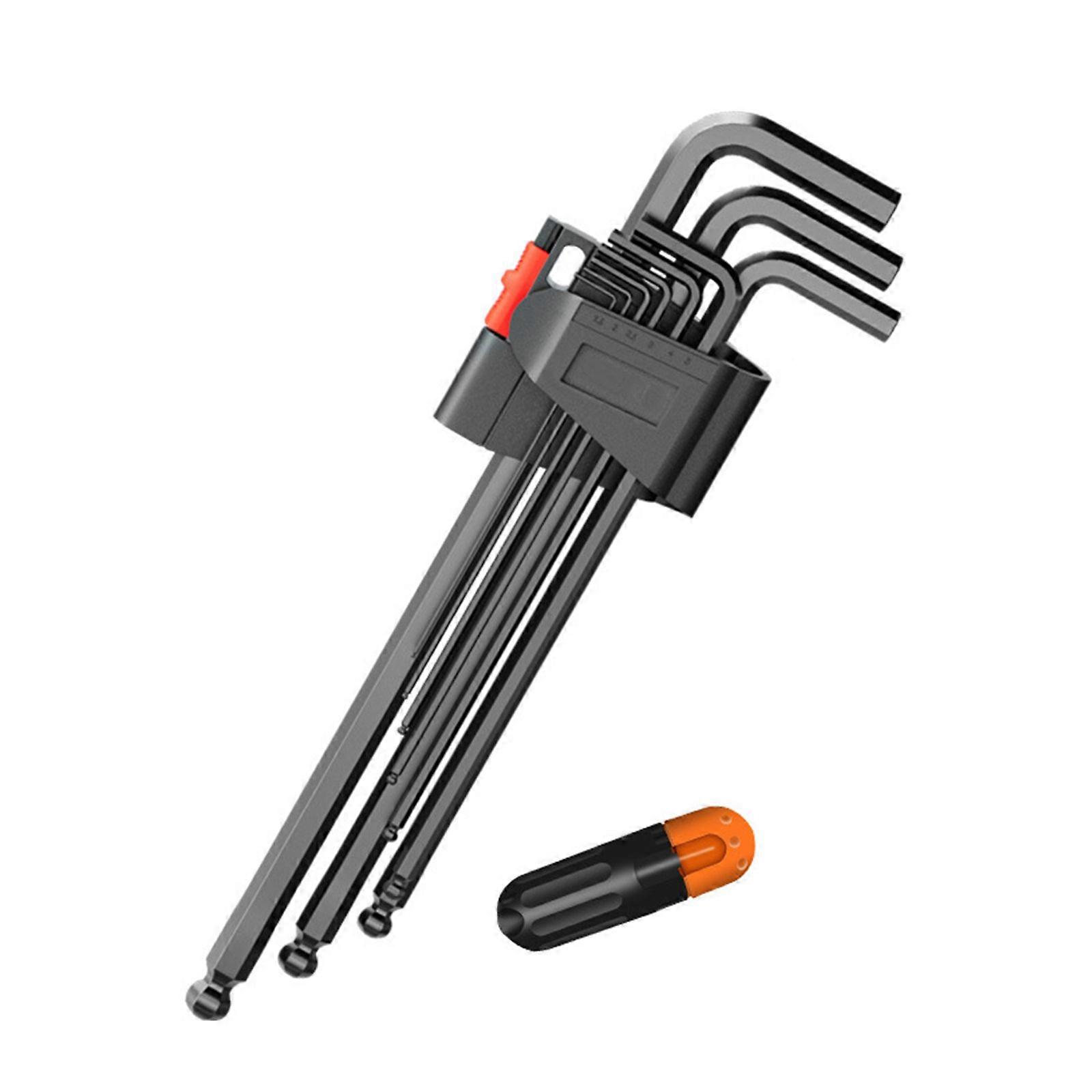 9PCS L type Alloy Wrench Set for Home, Automotive, and Electronics Maintenance 1.5/2/2.5/3/4/5/6/8/10mm
