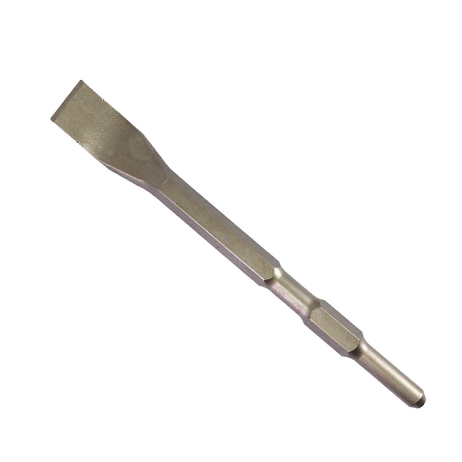 Square Hexagonal Handle Bent Flat Chisel Bit for Electric Pickaxe Head Shovel Hammer Impact Drill Bit (1 Pack)