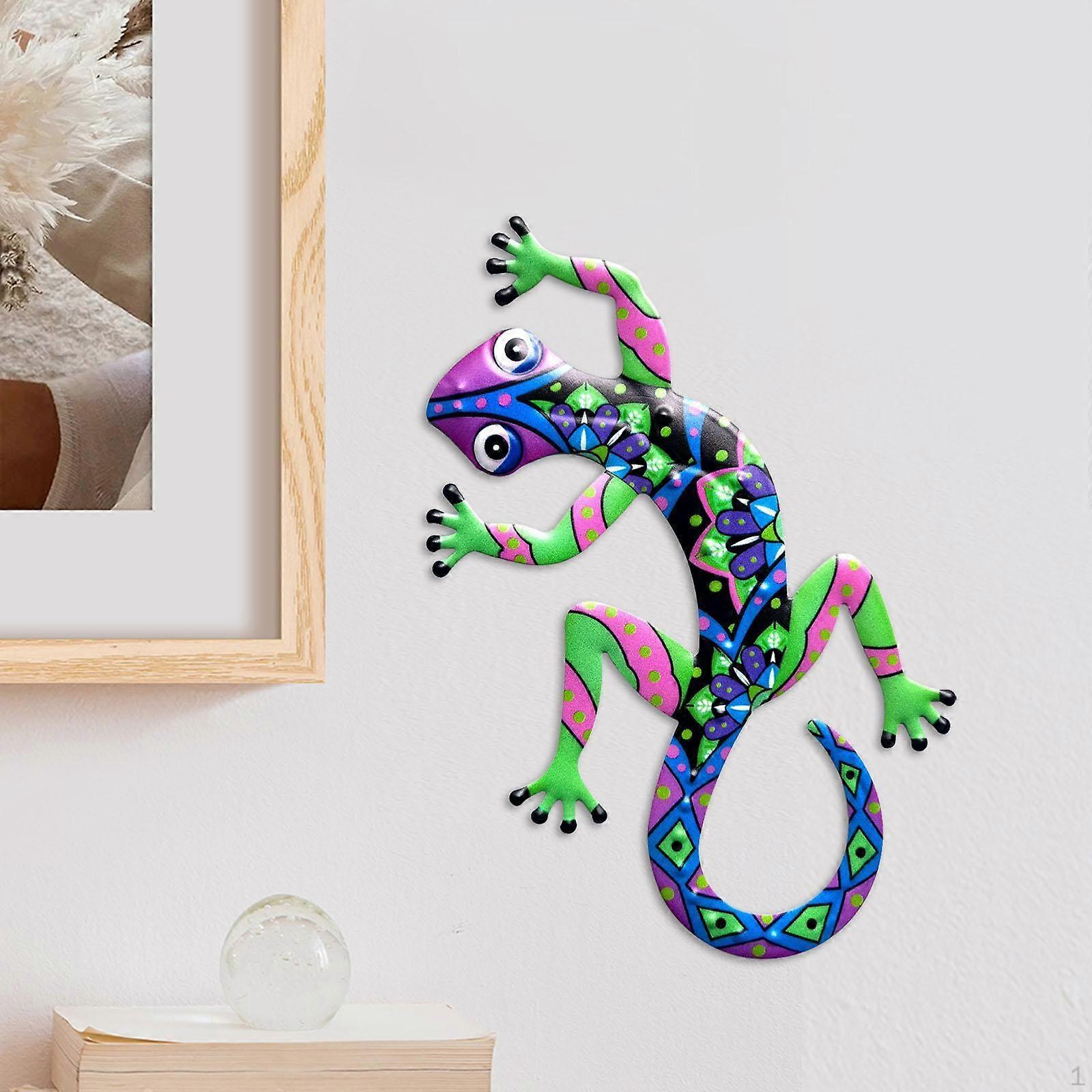 Gecko-metallitaideteos kotiin ja puutarhaan