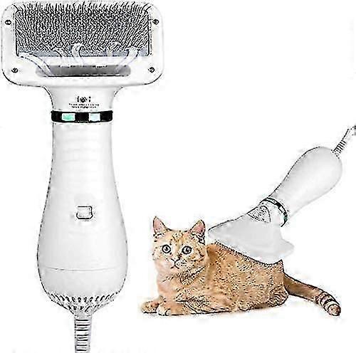 2025 Brosse à poils d’animaux 2 en 1, sèche-cheveux pour animaux avec poignée ergonomique, 2 températures, adapté aux chiens et aux chats