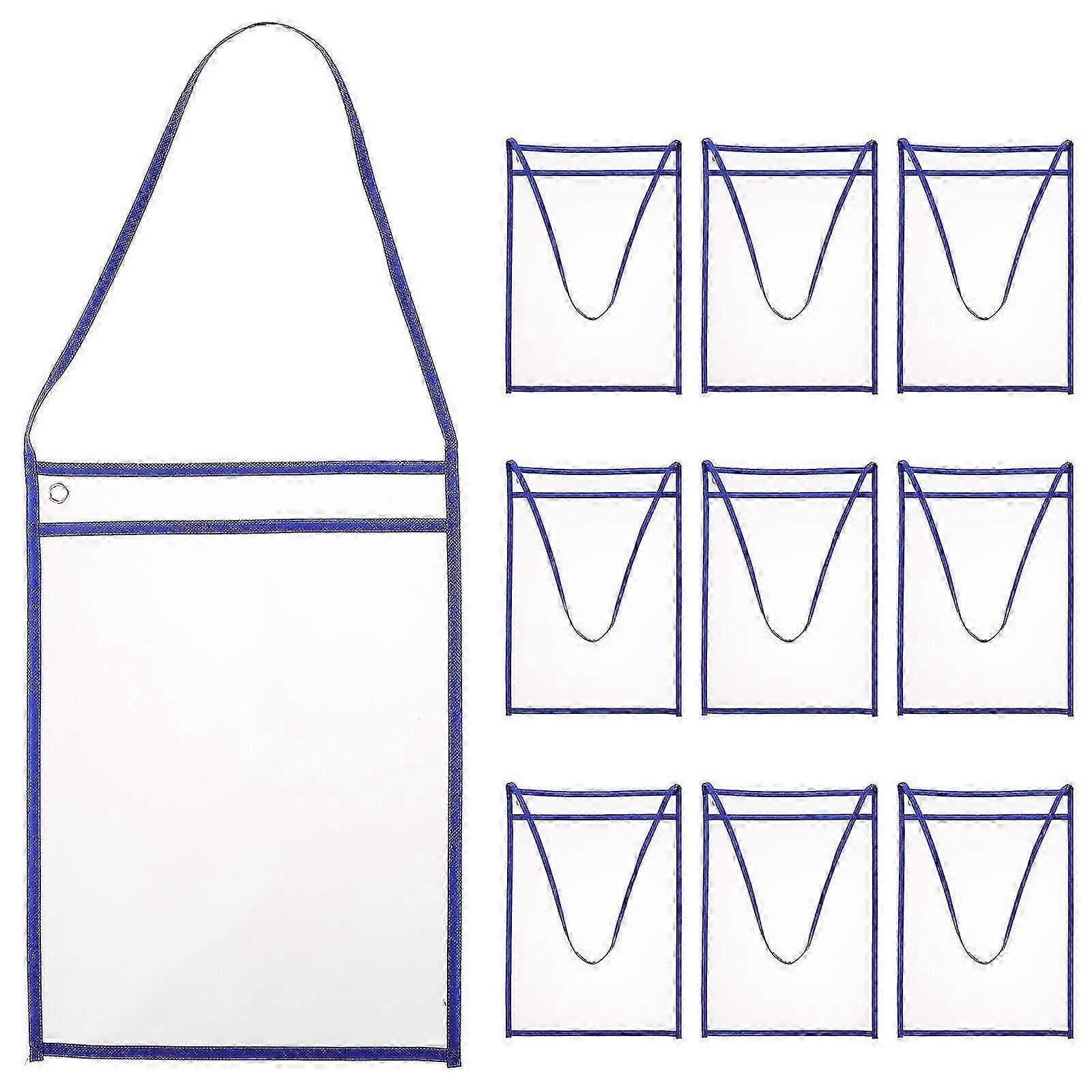 10pcs Transparent File Pockets School Sheet Protectors Convenient Dry Erase Sleeves