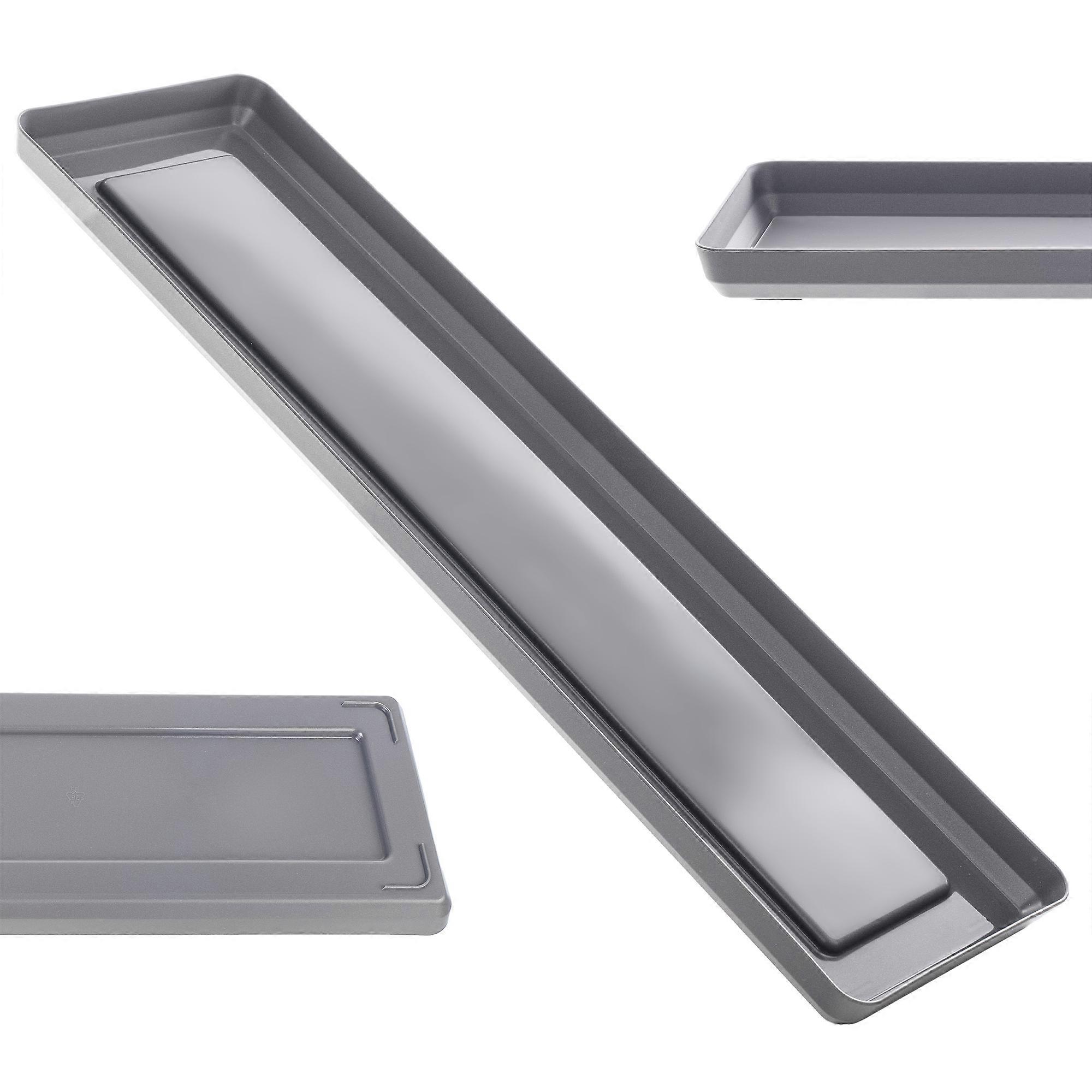 KADAX Soporte para maceta 50cm bandeja rectangular plástico antracita