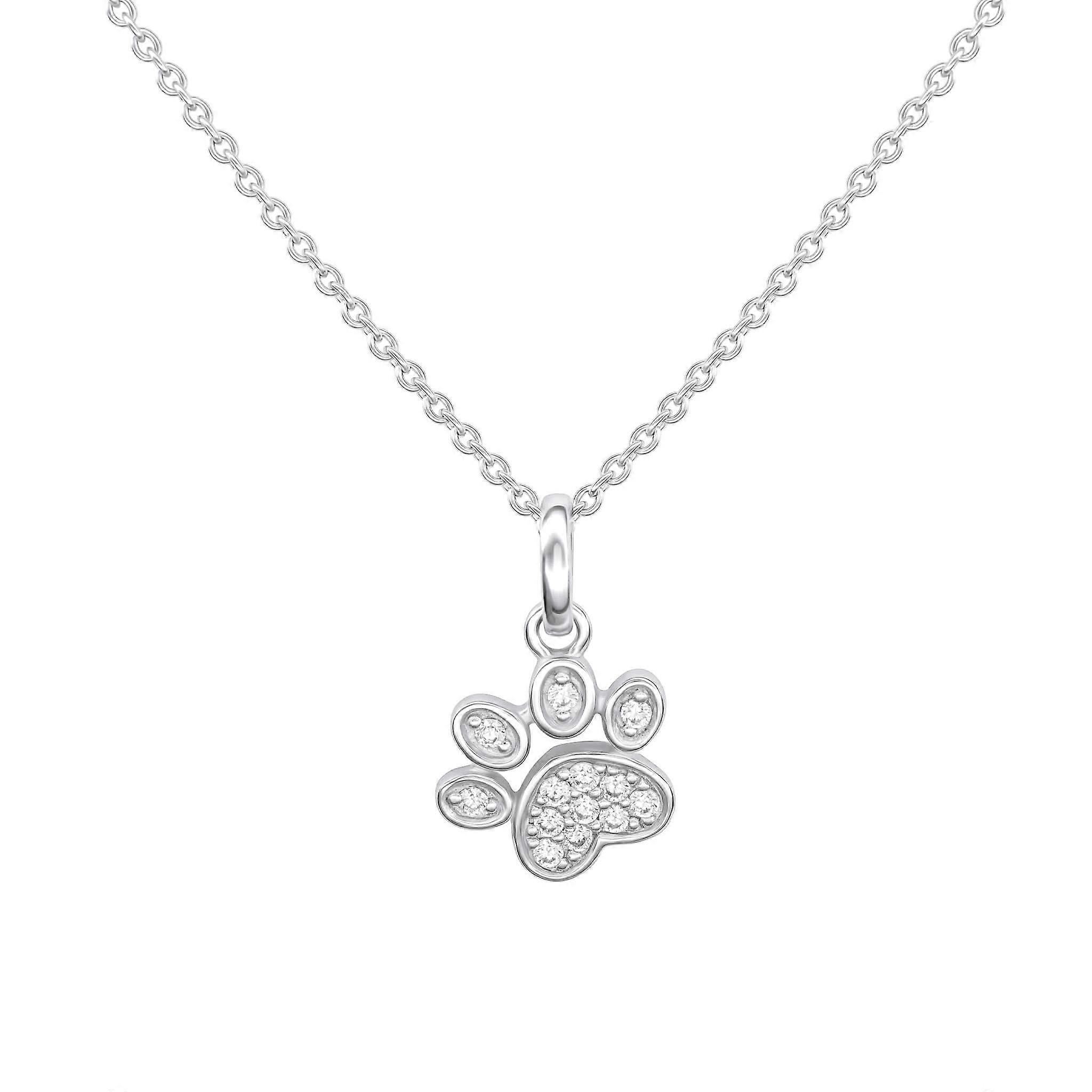 Dew Zirconia Paw Print Pendant 97738CZ
