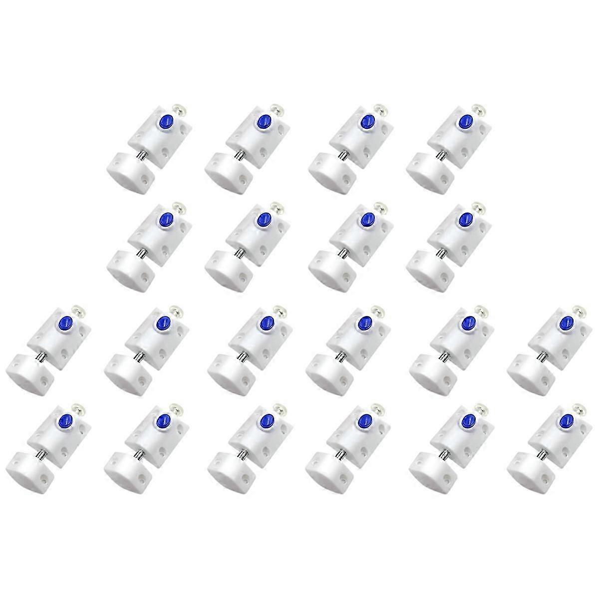 20Pcs Multi-Functional Cabinet Spring Latch for Doors Furniture Hardware White