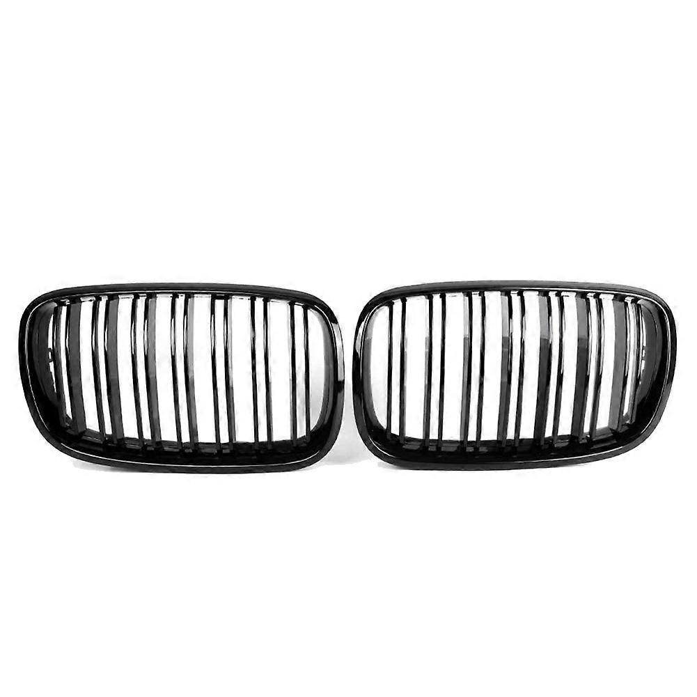 2Pcs Glossy Black Front Kidney Grille Grill For X5 E70 2007-2013