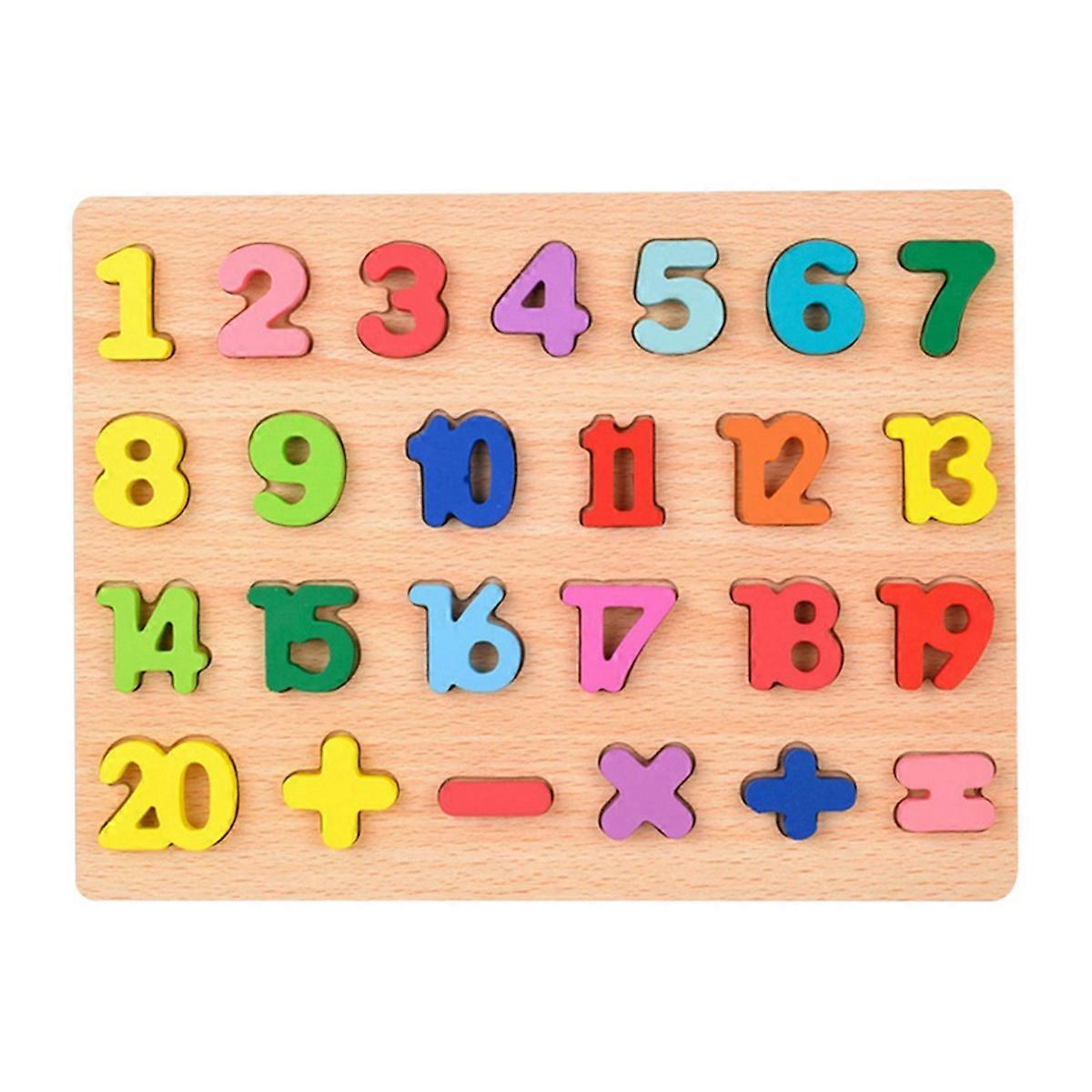 Wooden Alphabet Puzzle Toys ABC Letter and Number Puzzle for Kids A