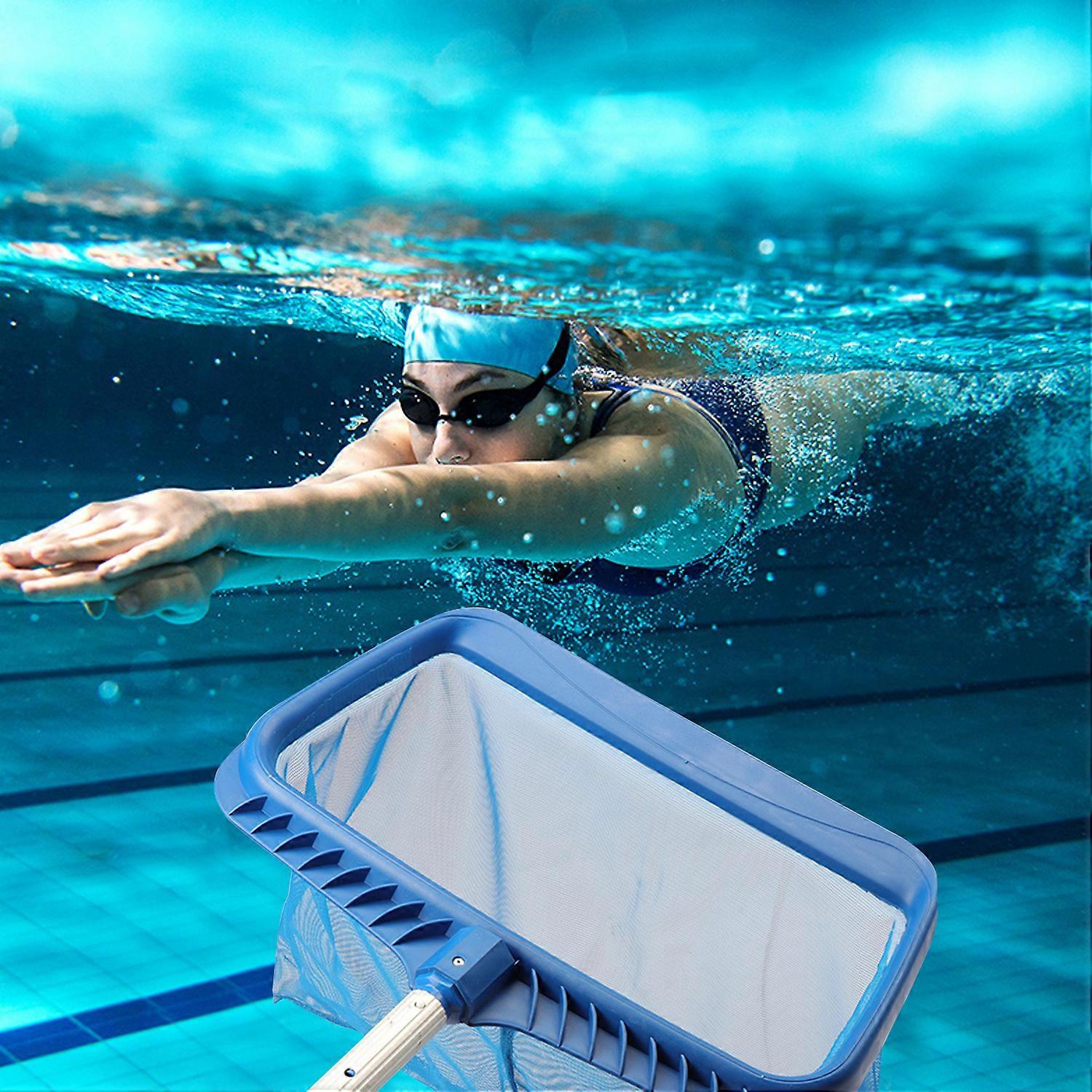Pool Skimmer Net Removal Leaf Rake with Deep Bag Swimming Pool Cleaning Tool with Heavy-Duty Frames Deep Mesh Nets