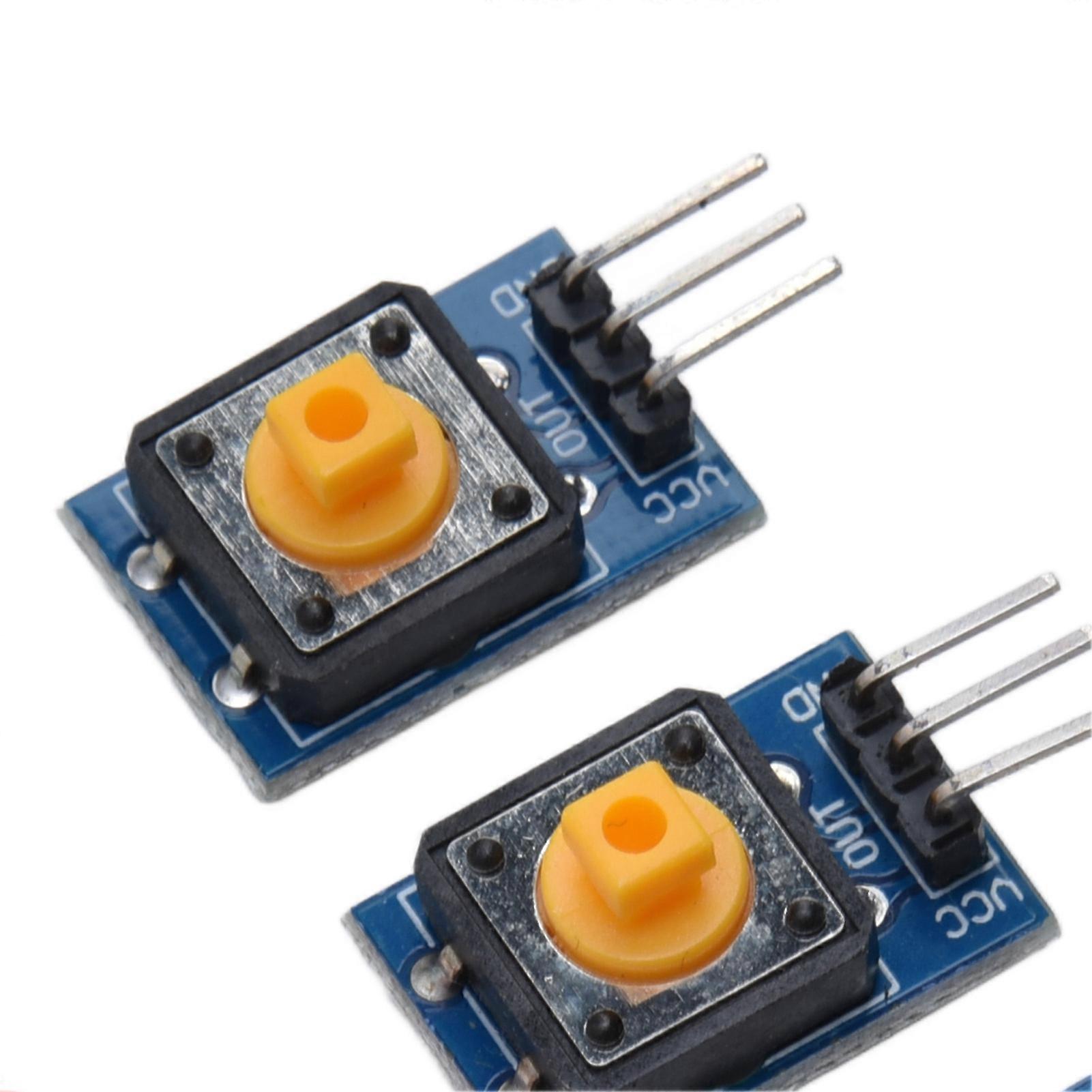 5pcs Button Modules, Large Push Switch Board with Colorful Covers, Electronic Building Blocks