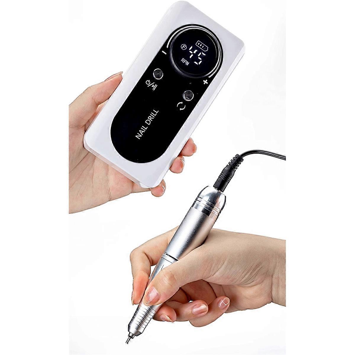 45000RPM Electric Portable Nail Drill Machine Rechargeable Low Noise Nail Sander File for Manicure S