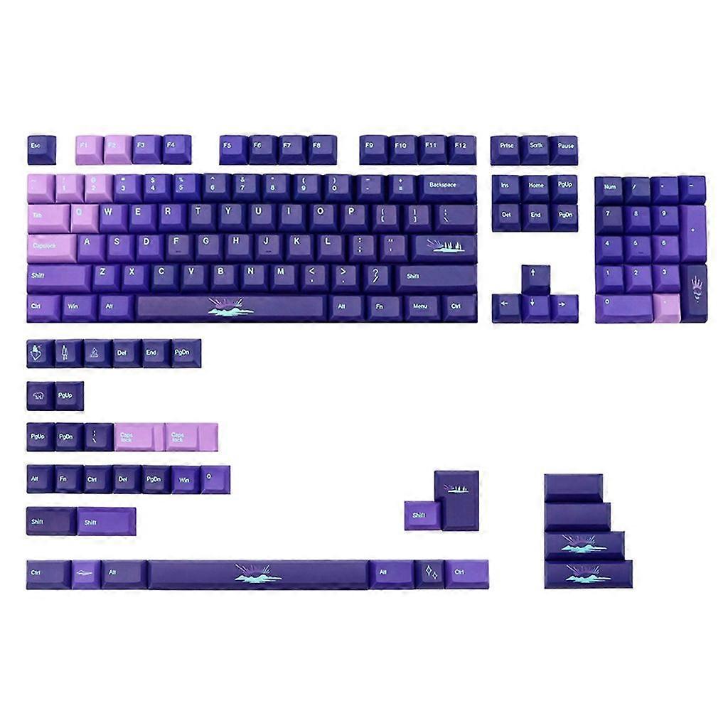 Aurora Borealis Keycaps 139 Keys KCA Profile DYE SUB Purple Keycap Mechanical