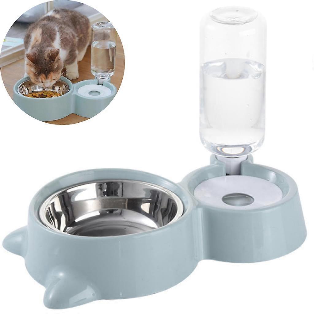 Pet Companion: Din ultimata 2-i-1 automatiska matare för katter och små hundar, miljövänligt material, skål i rostfritt stål säkerställer hygien och