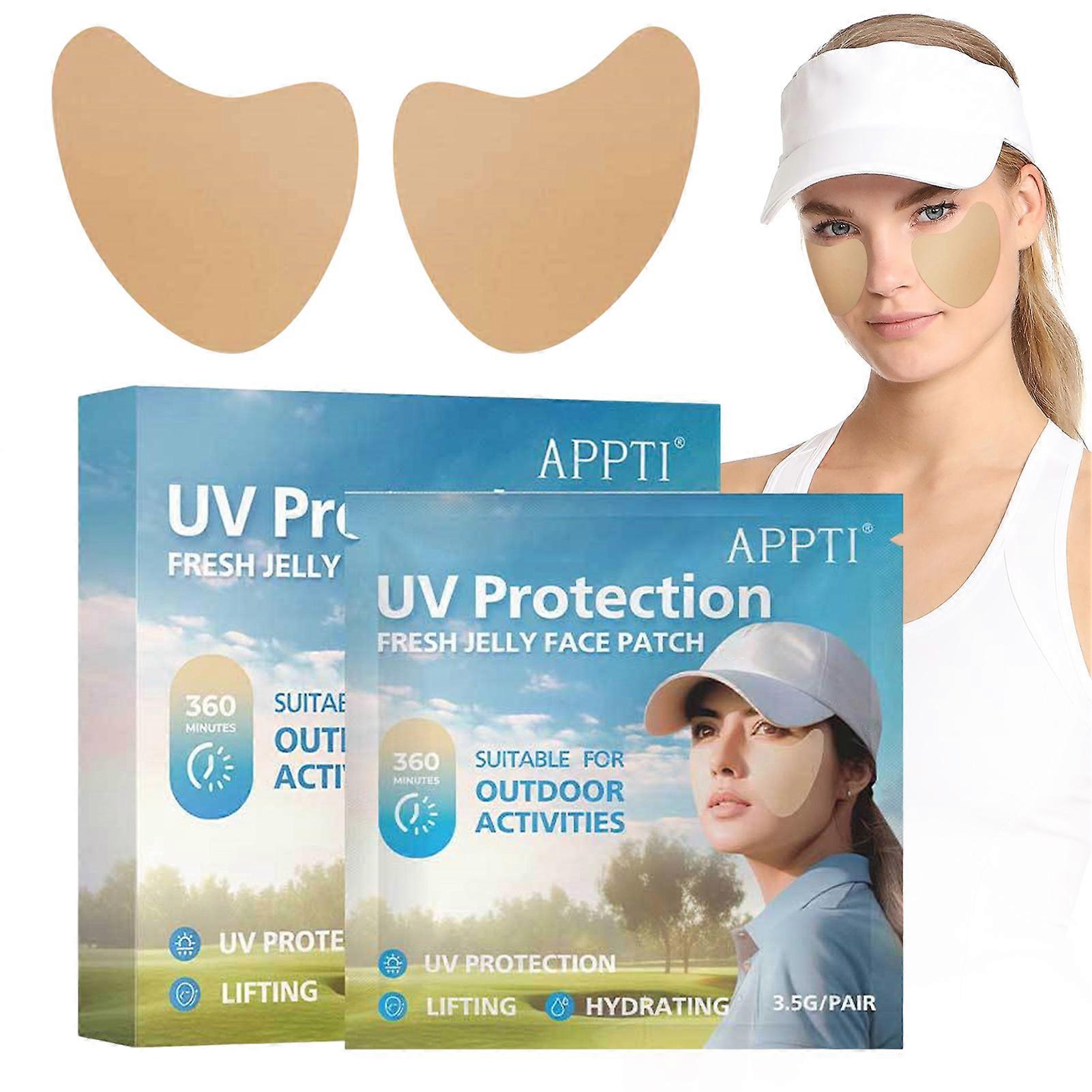 5 ζεύγη αντηλιακό Patch προσώπου Golf Sunscreen Patches Reduce Freckles Moisturizing Sun Protection Facial Patches για καλοκαιρινές υπαίθριες δραστηριότητες