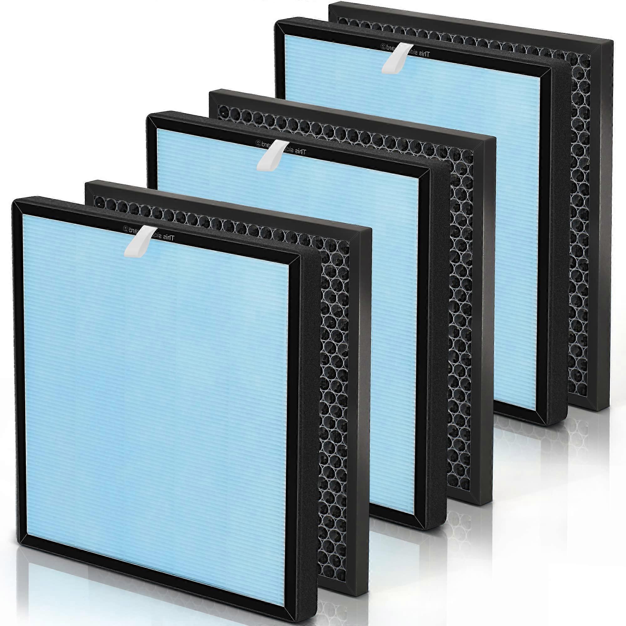 Air Replacement Filter Set 3-Pack Compatible with HSP001 Air Filters True Air Cleaner H13 HEPA Carbon Pre-Filter 4-Stage