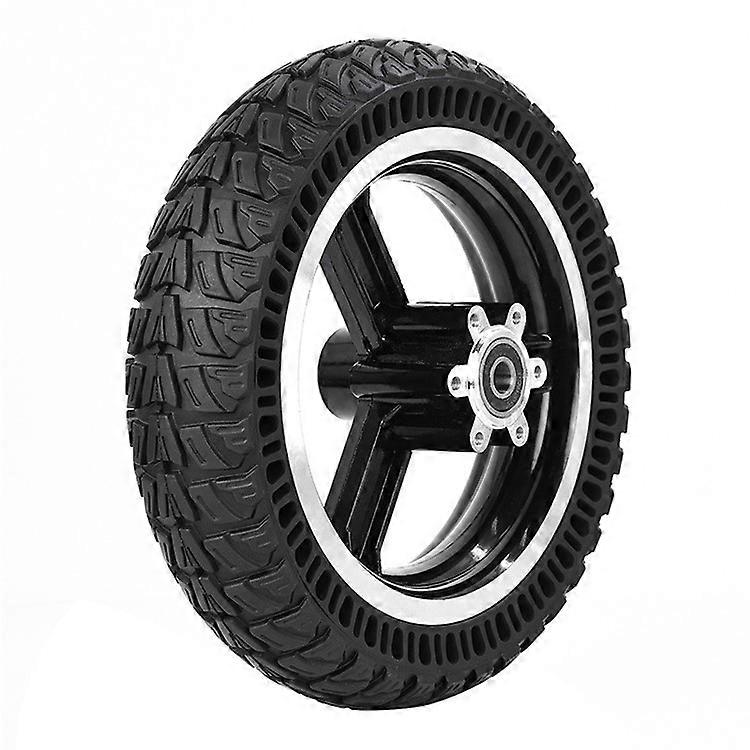 Compatible For Kugoo M4 10-Inch Electric Scooter Front Wheel Solid Tire Hub Assembly Replacement Anti-slip Explosion-Proof Solid T