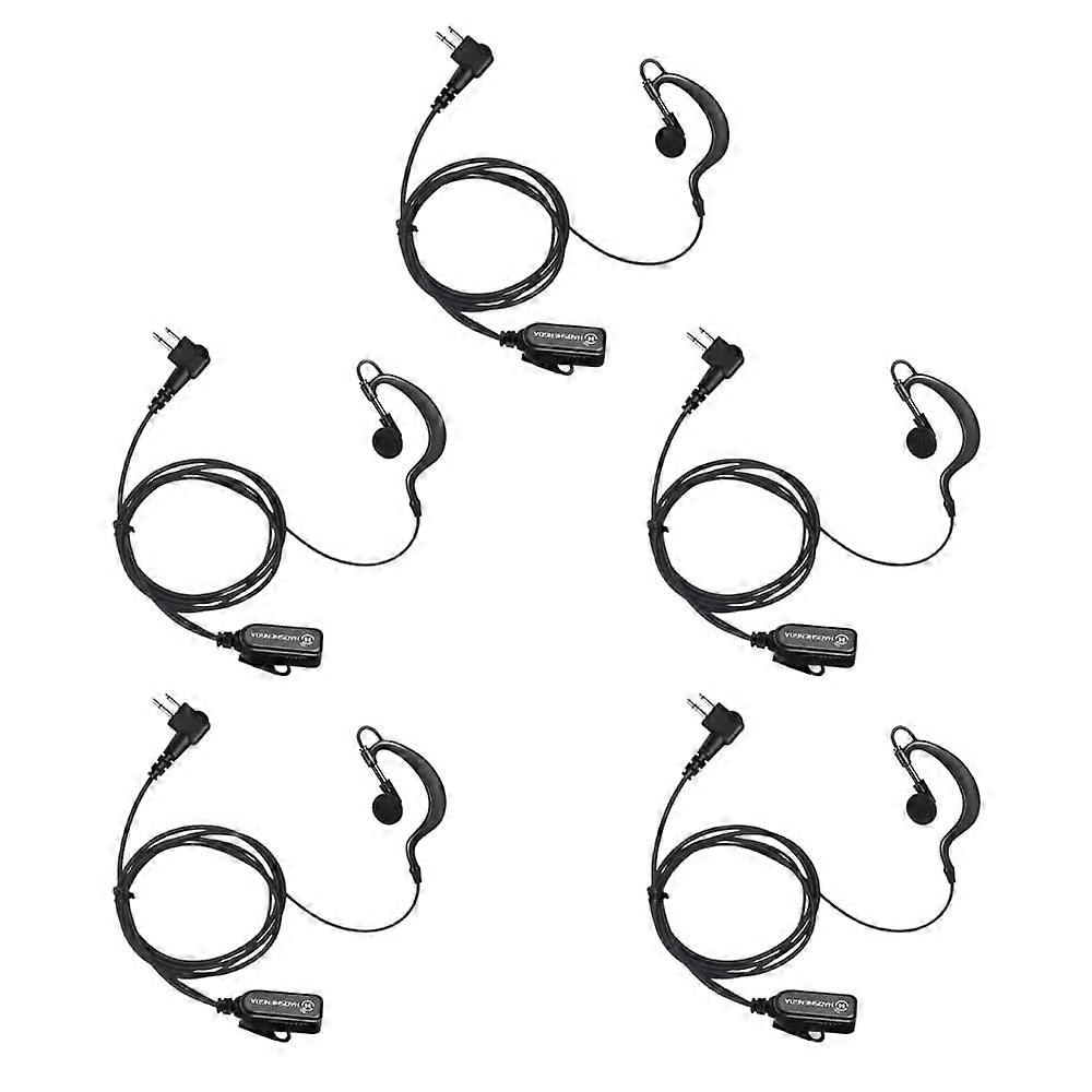 Walkie Talkies Earpiece With Mic For Motorola Radios CP200D CP100D CP200 CLS1410 Earhook Headset 5 Pack