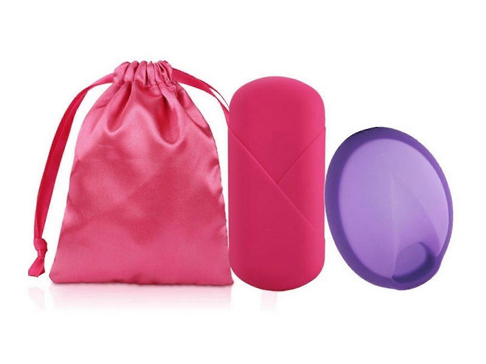 30ml Kadın Sızdırmaz Adet Kupası Yeniden Kullanılabilir Silikon Adet Diski Mor-2025-ss