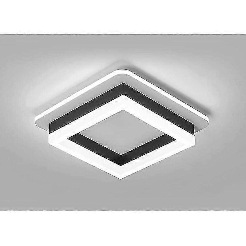 24W 6000K Modern Square Ceiling Light: Simple Installation Cool White LED