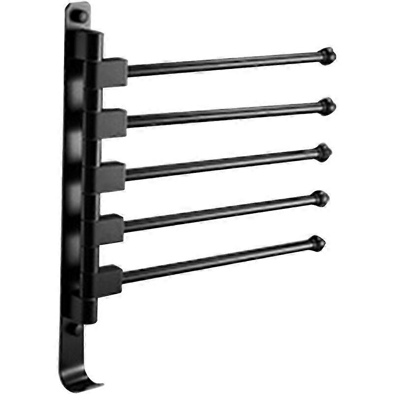 Punch-free bathroom towel rack folding rotating movable towel rack multi-layer hanging towel rack