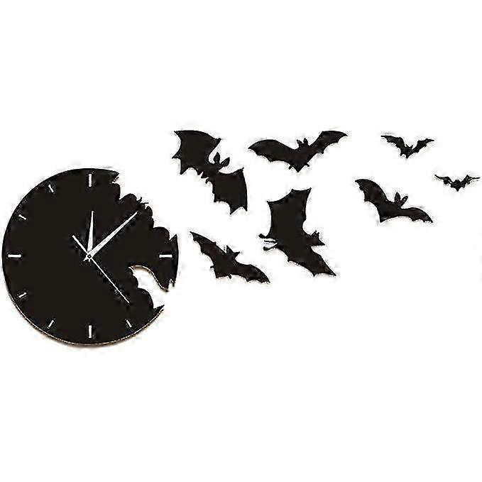 Bat-Shaped Wall Clock with Needle Display - Unique Gift Idea