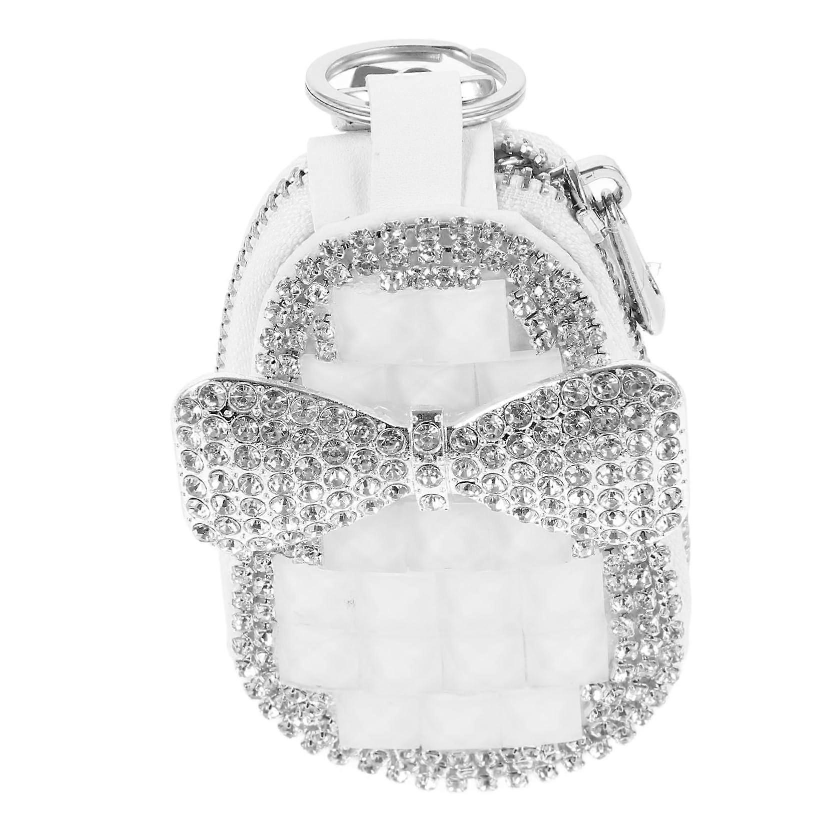 Key Case Covering Keys Car Rhinestone Inlaid Key Bag Decoration Car Key Shell Zipper Closure Key Holder Pouch for Adults