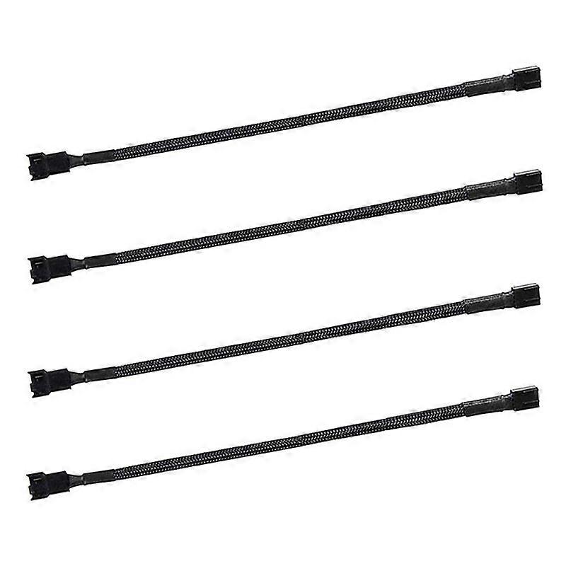 4PCS 4 Pin PWM Fan Extension Power Cable Connector Case Male to Female Extending Cables for 4 Pin/3Pin Fan