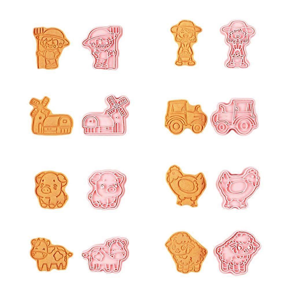 Farm Animal Shape Biscuit Cutter Cookie Molds Cookie Making Tool PP Texture