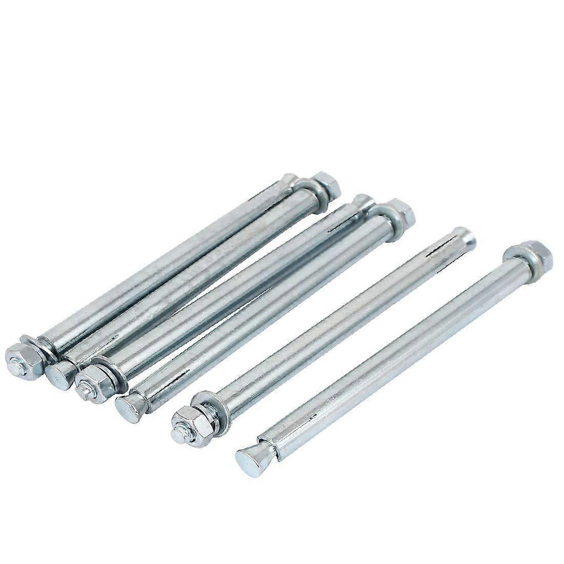 M10x200mm Zinc Featured Plated Building Expansion reliable efficacy Sleeve Anchor Bolt Fastener Hardware 6pcs(id:bf9 58 1d 80c)