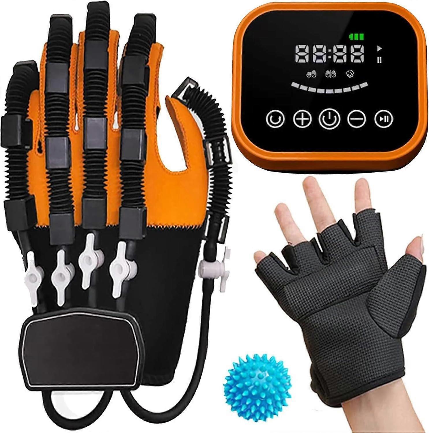 Rehabilitation Robot Glove for Stroke Recovery, Adjustable Robotic Hand Therapy Device, Finger Exerciser, Lightweight Design