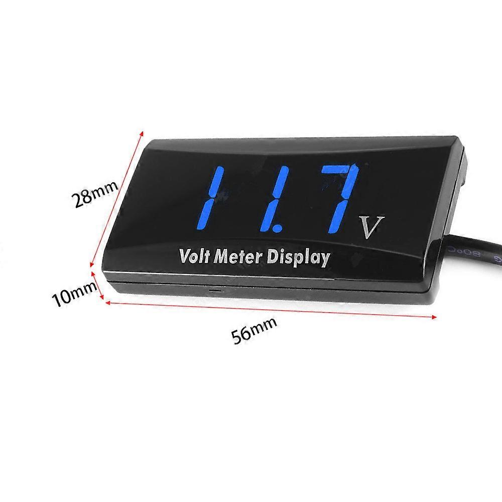 Digital Voltmeter Voltage Gauge 12V Digital LED Display Panel Meter for Car Motorcycle