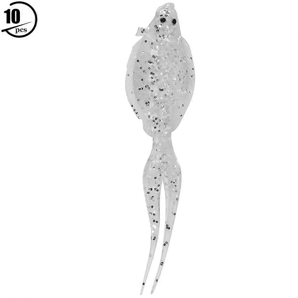 10 Teile / Los Künstliches 13,5 cm Angeln Weichköder Fischähnliche Angelköder Zubehör (transparent)