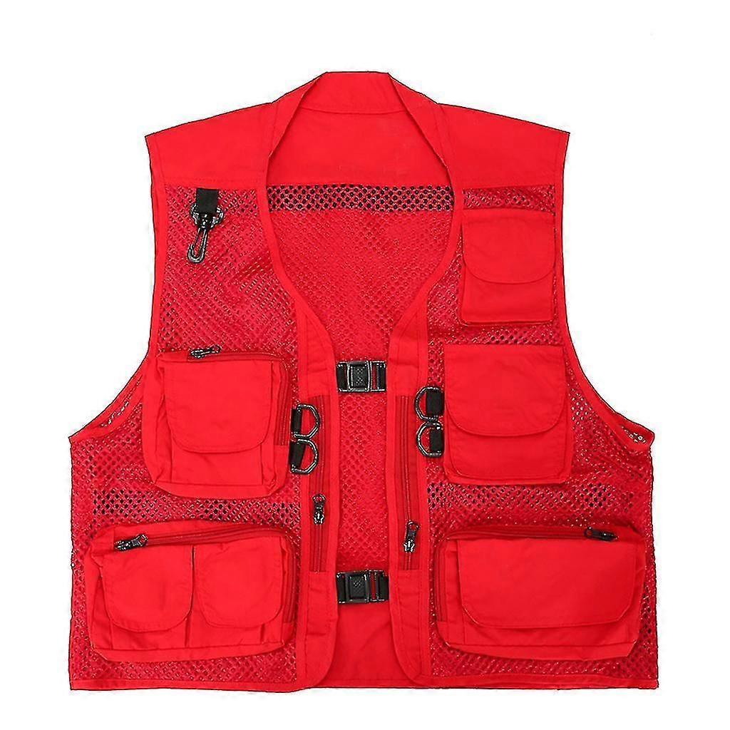 Men Mesh Photography Vest Multi-pocket Portable Breathable Safety Waistcoat