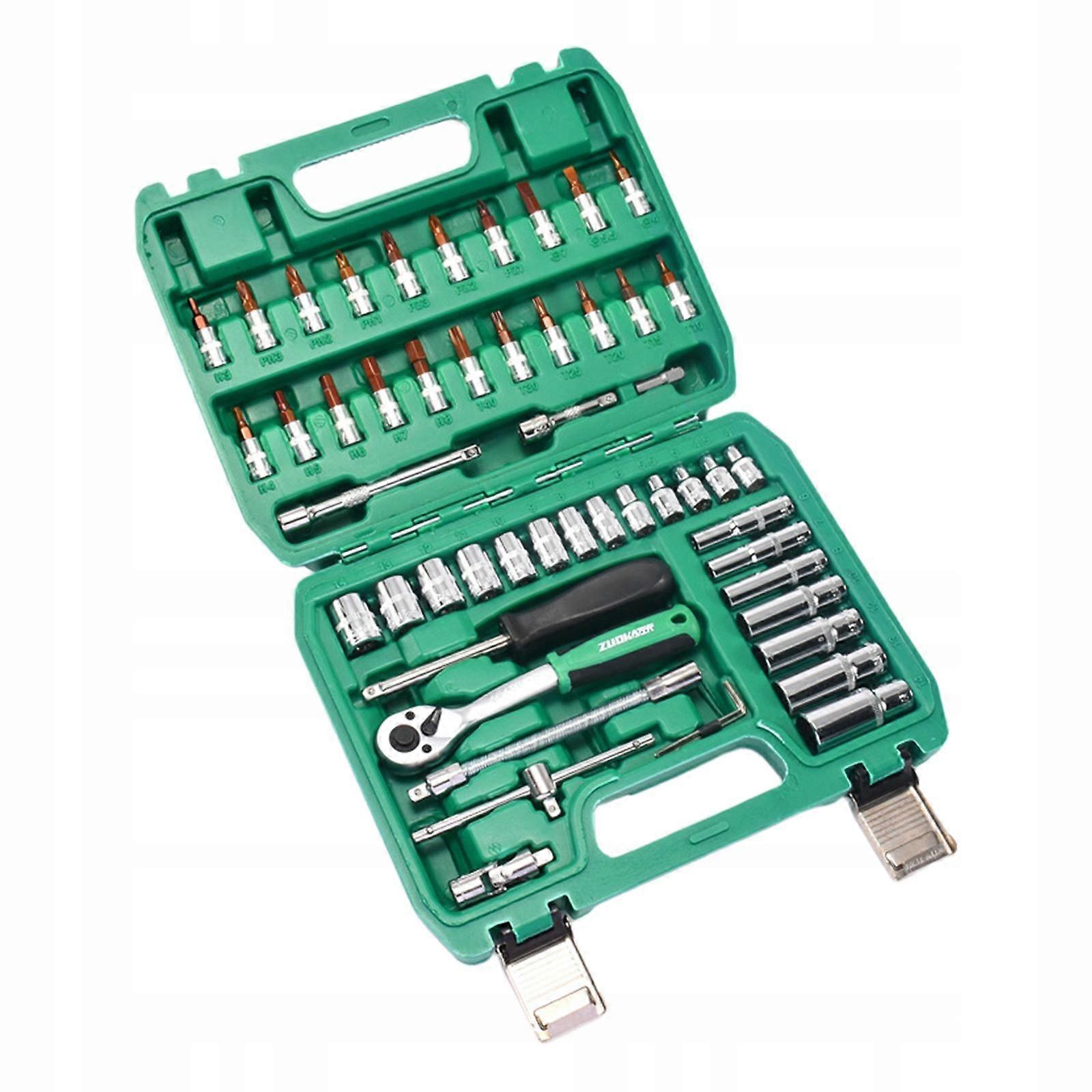 Mechanics Tools And Socket Set Garage Household High Hardness 53pcs
