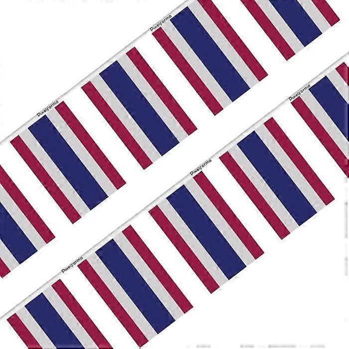 Garland – Flag of Thailand – 14 x 21 cm – Polyester – To hang – 20 pieces