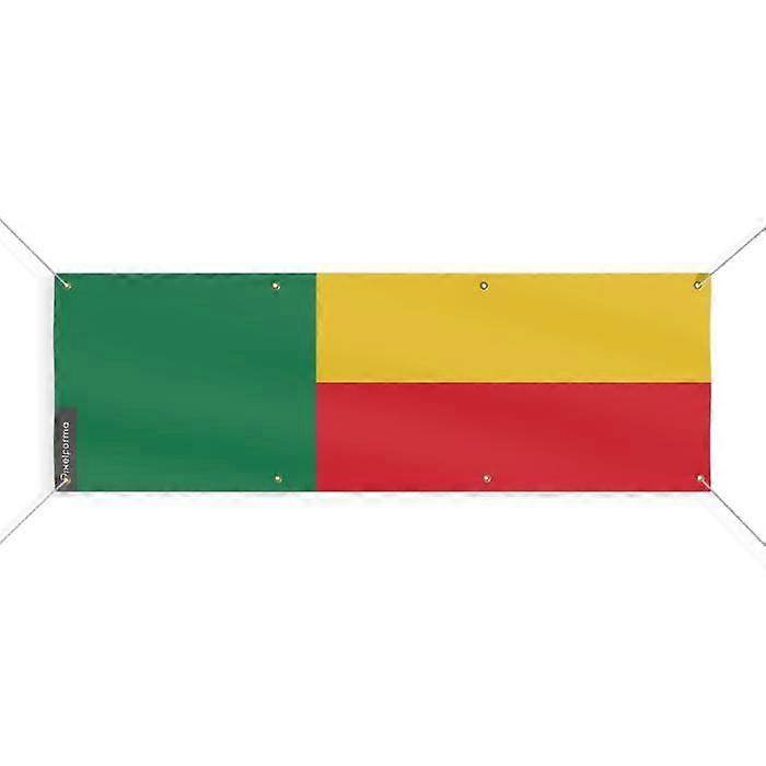 Benin Flag Banner 8 Grommets 40x120 cm