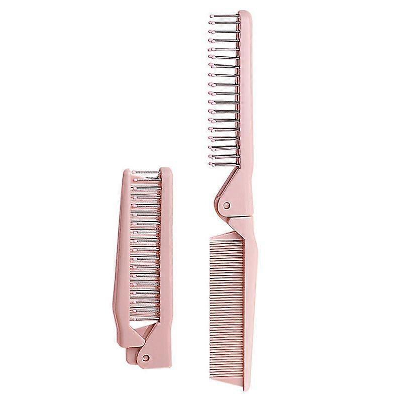 Folding Hair Brush & Travel Hairbrush - Dual-Head Compact Comb for All Hair Types, Lightweight Pocket-Sized Essential for Salon, Gym, On-the-Go Stylin