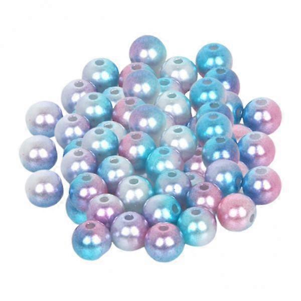 6x50/100/200/500Pc Plastic Loose Beads 8mm Blue Red