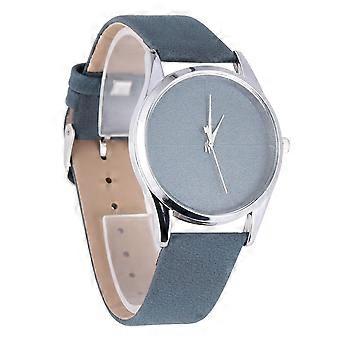 Fashion Style Simple Quartz Watch Elegant Wristwatch Thin Leather Band Wristwatch for Women Ladies(Blue)