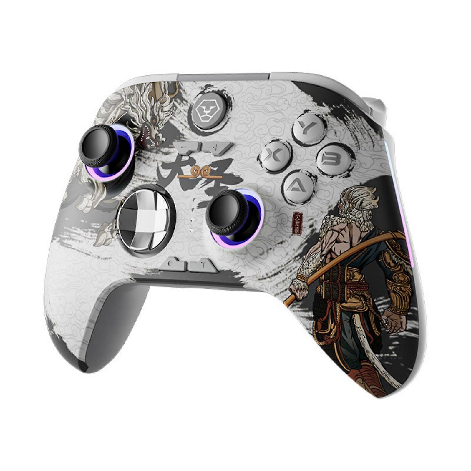 Printed Monkey Pattern Gamepad Game Controller Support Multiple Platform with Hall Effect Triggers Joysticks No Drift