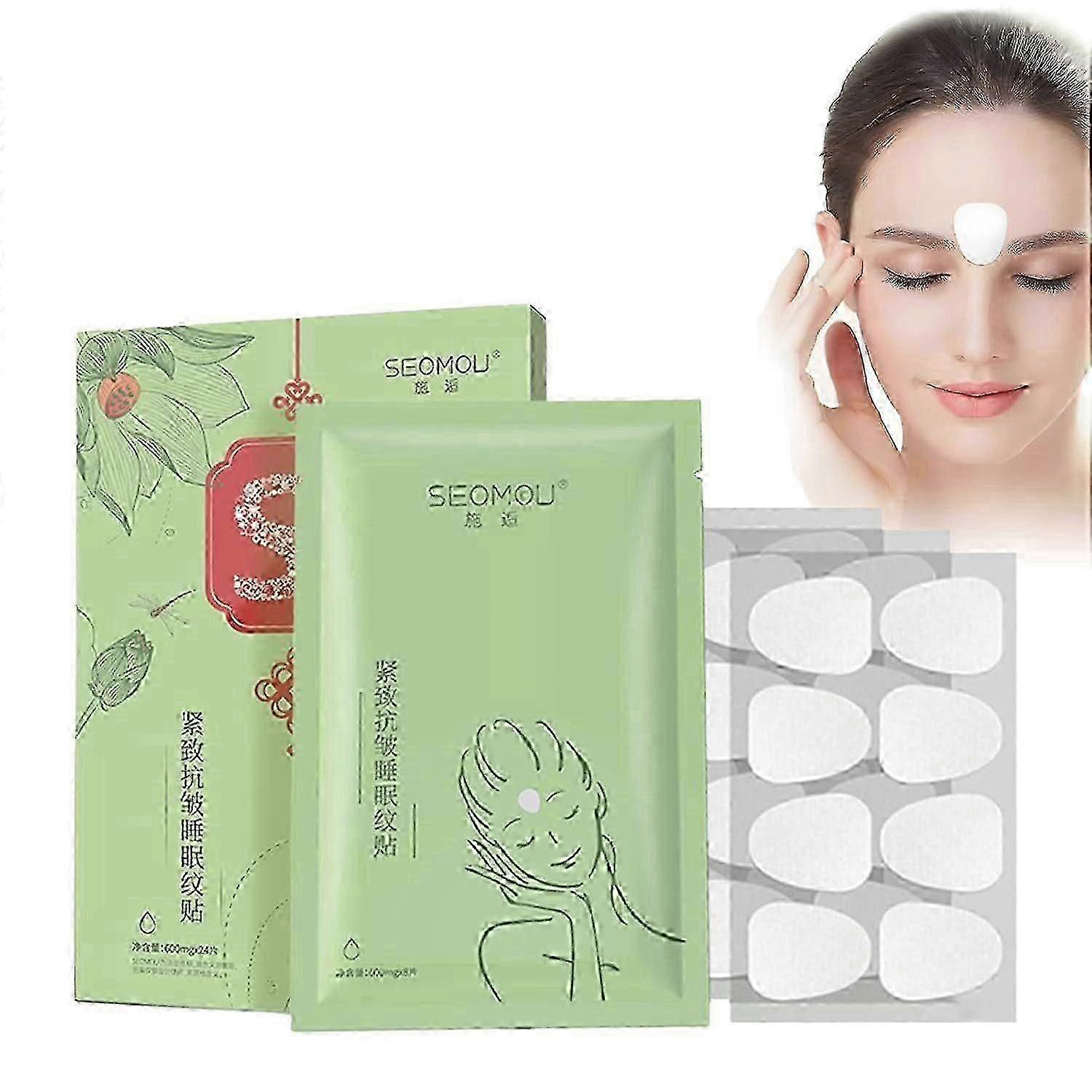 Wrinkle Plaster Face Hydrogel Plaster, Anti Wrinkle Plaster for Eyes Smiling Line, Forehead Smoothing, Face Lifting Tape Use Overnight, Smooths Fine L