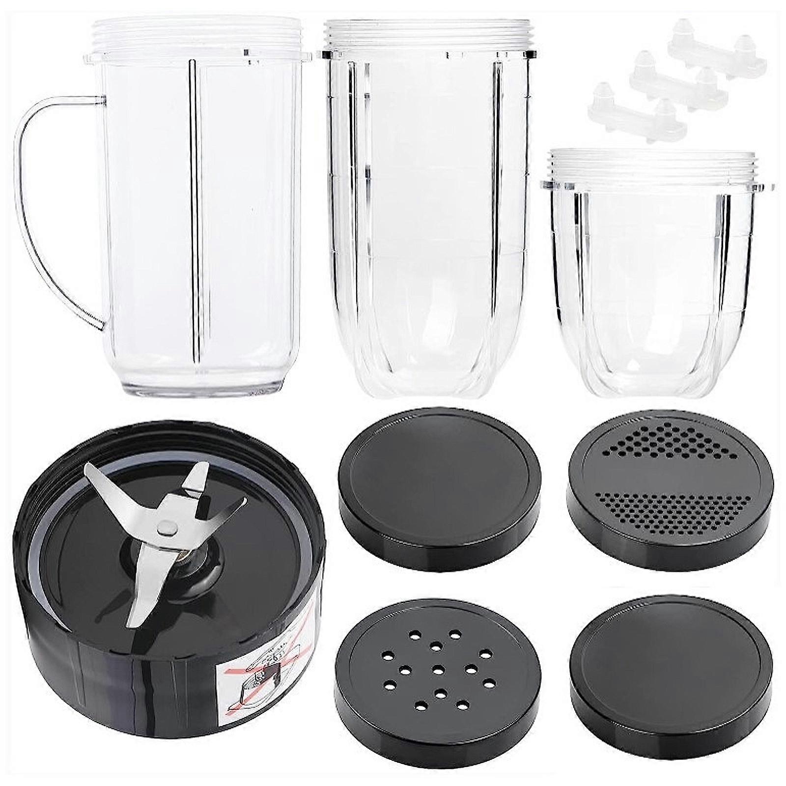 Replacement Cups Blender Blade Juicer Cup Lids Blender Shock Pads Blender Replacement Parts for Magic 250W MB1001 Series