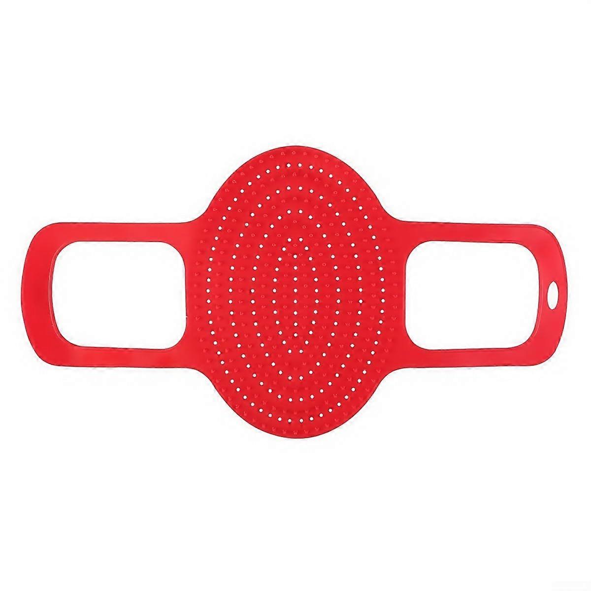 Safe lifting tool made of silicone for frying, baking, and roasting in the kitchen (red)
