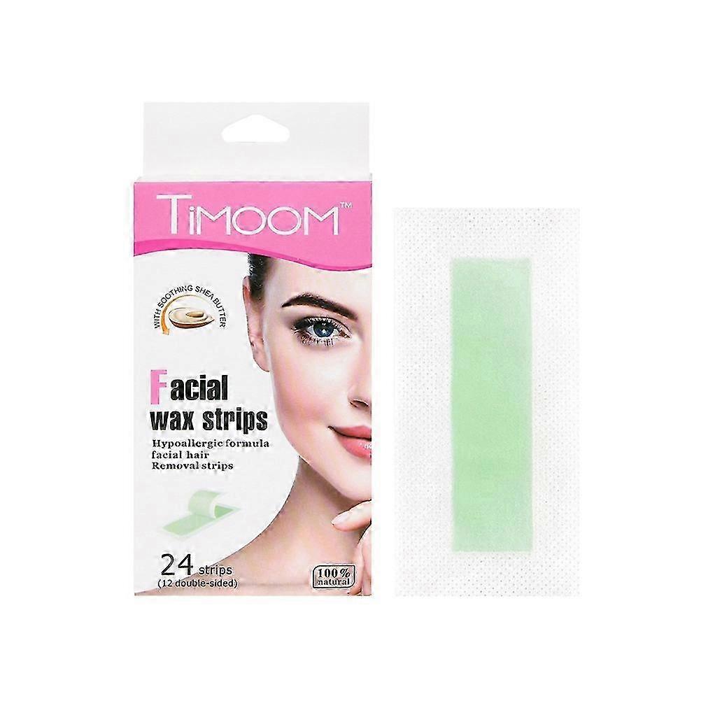 24 Pcs Non Woven Wax Strips Facial Waxing Strips Leg Wax Strips Non Woven Epilating Paper Facial Hai