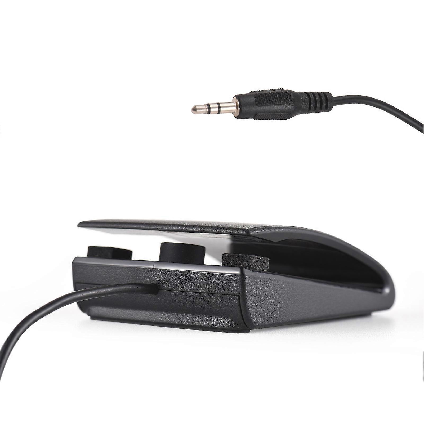 3.5mm Interface Compact Sustain Pedal Dual Pedal Bottom Anti-slip Silent for Musical Instruments Portable Folding Piano Electronic Keyboard Electroni