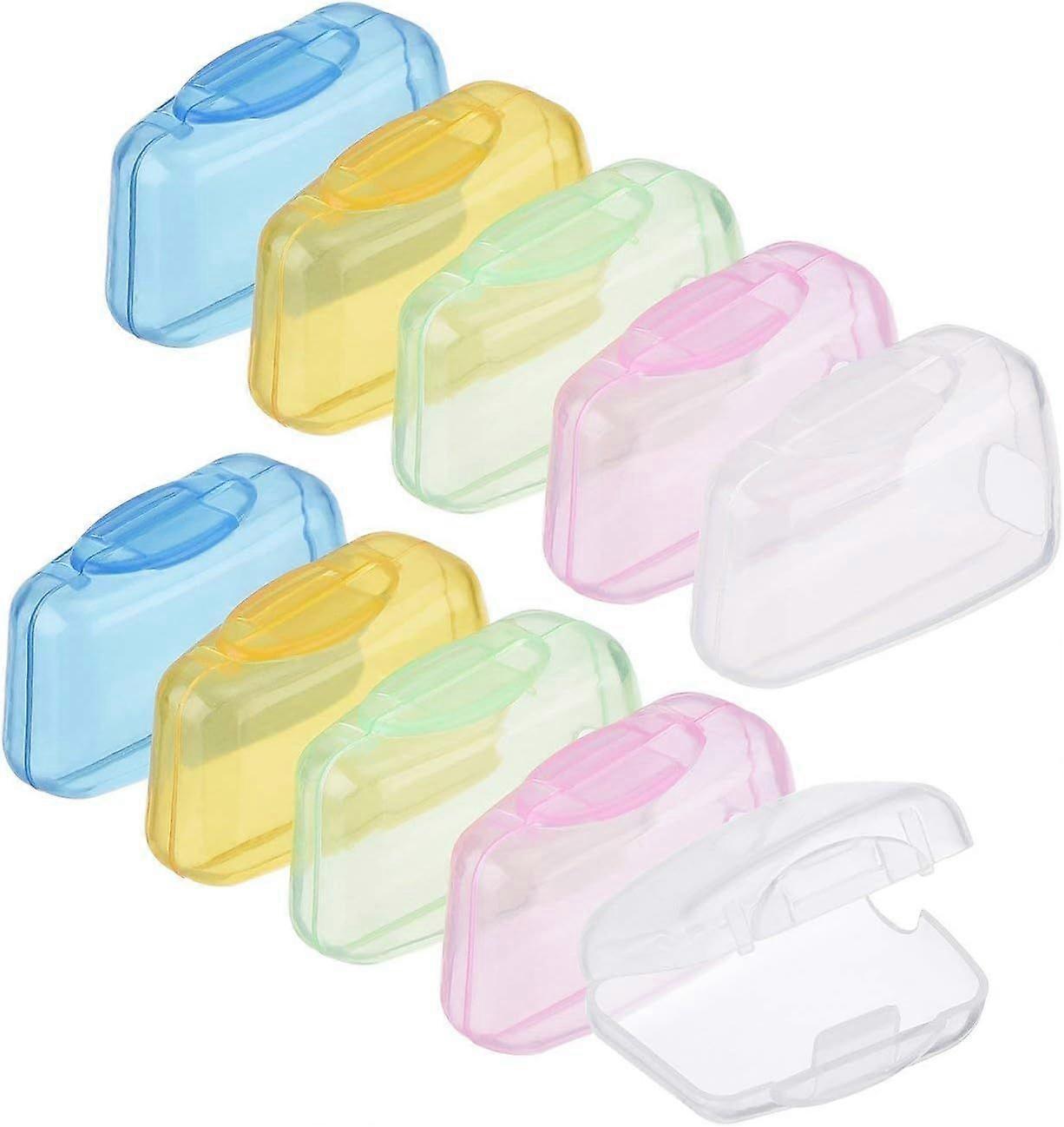 10 Pieces Portable Travel Toothbrush Head Protective Case