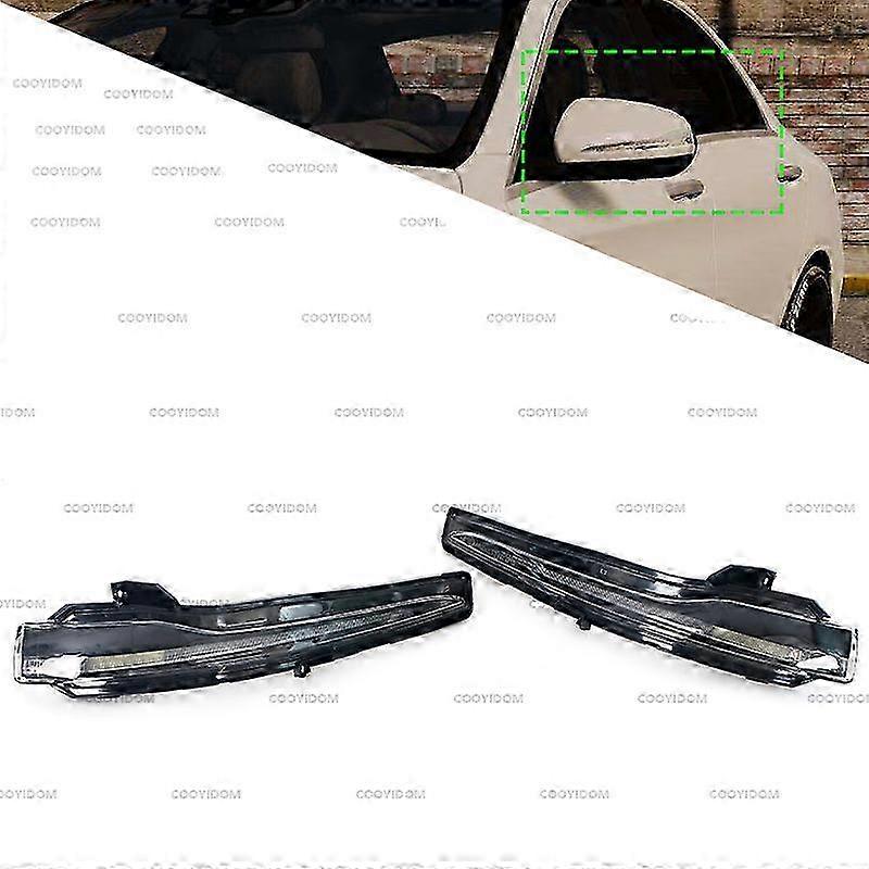 Auto Rearview Mirror Light Turn Signal Indicator Lamp Compatible with Certain Brands W205 W213 W222 A0999060701/A0999060801