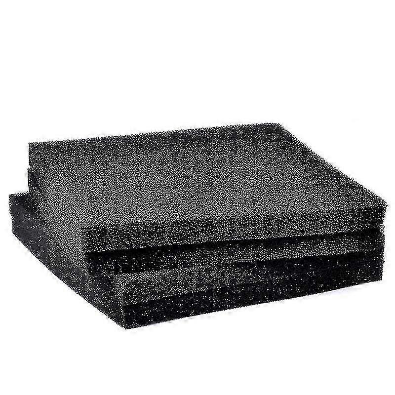Aquarium Fish Tank Biochemical Filter Sponge Pad Made of Black Filtration Foam, Small Hole Design Measuring 50x50x2cm, Suitable for Various
