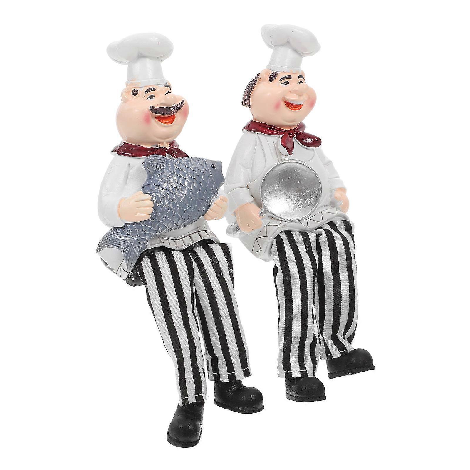 Crafted Chef Figurines, Elegant Decor for Kitchen and Guest Rooms
