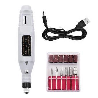 Electric Nail File Set USB Rechargeable Electric Nail File Hand Foot Care Tool for Nail Grind Trim