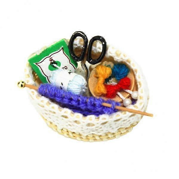 2-4 pieces 1:12 Scale Dollhouse Wool Knitting Tools for